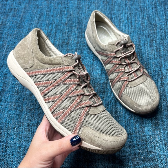 Dansko Honor Suede Comfort Sneakers in Walnut Brown - Picture 1 of 10